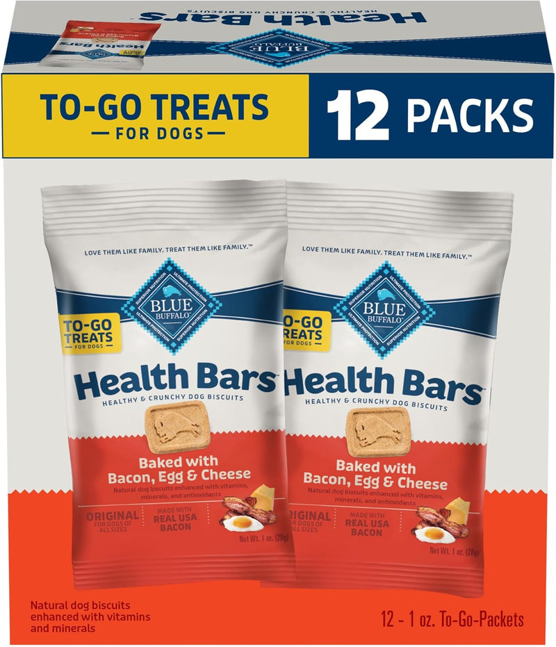 Blue Buffalo Health Bars Crunchy Dog Biscuits, Oven-Baked With Natural Ingredients, Bacon, Egg & Cheese , 16-oz Bag