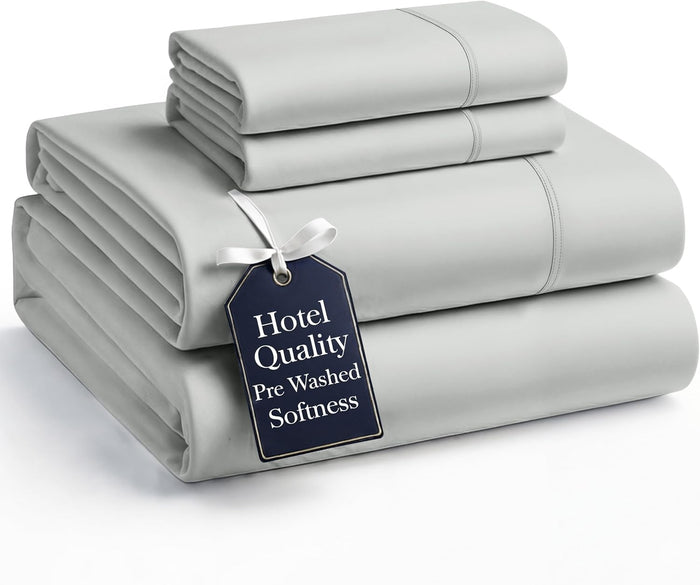 Casa Platino Sheets Twin XL Size Bed Set, Pre-Washed Ultra Soft & Breathable Twin XL Bed Sheets Set, Brushed Microfiber Cooling Sheets, Twin XL Size Sheets Set with Deep Pockets - Vanilla