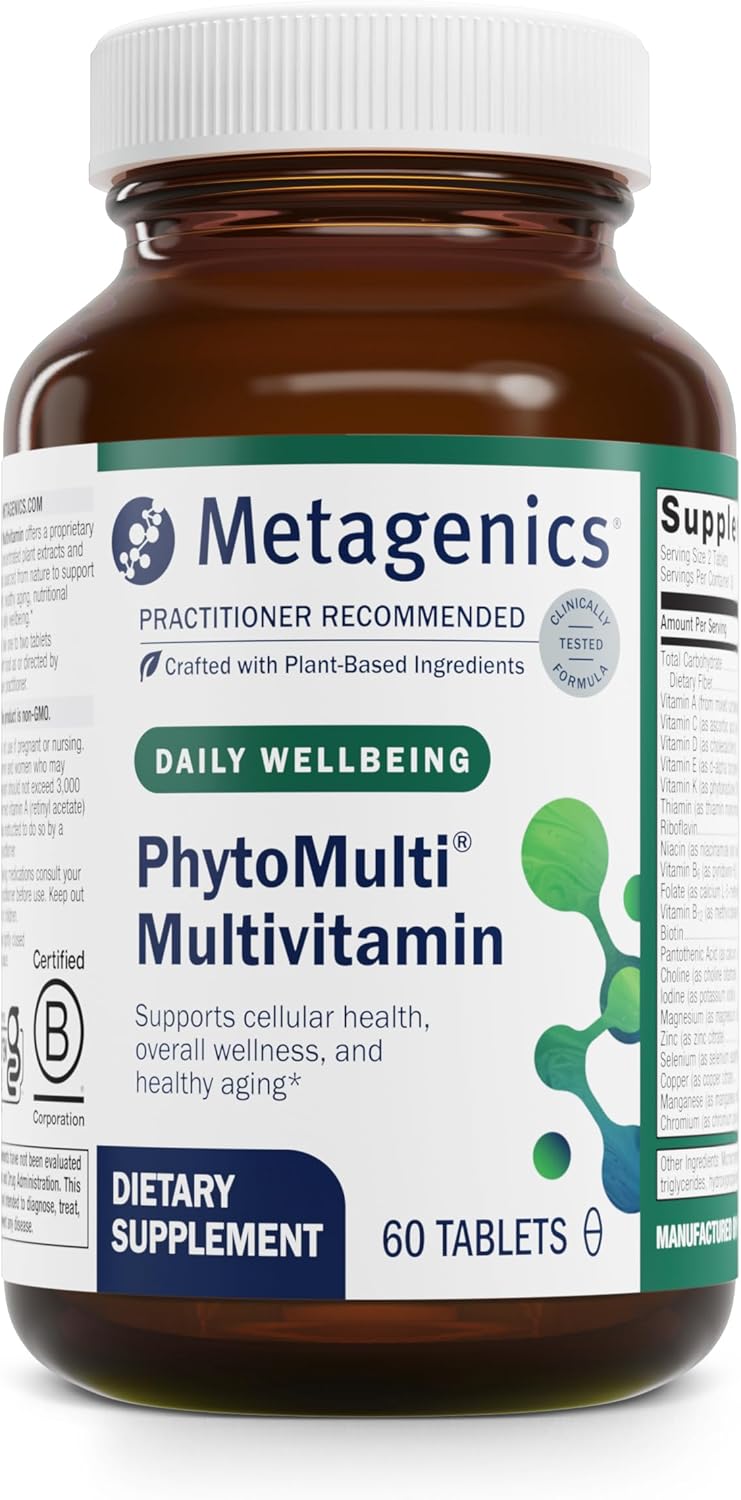Metagenics PhytoMulti Multivitamin - Supports Healthy Aging, Cellular Health & Overall Wellness - For Men & Women - Over 20 Essential Vitamins & Minerals - With Vitamin B6, Lutein & Zinc - 120 Tablets