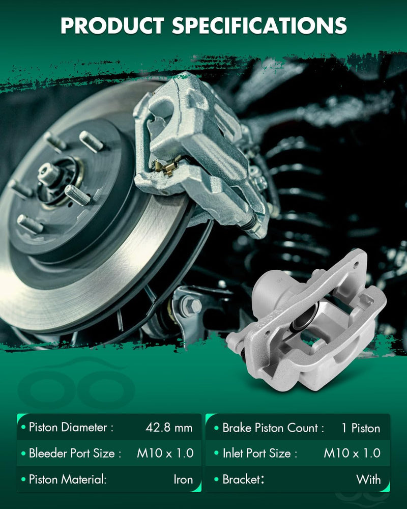 SCITOO 19B6271S 19B6270S Rear Left & Right Disc Brake Calipers Assembly w/Bracket For Kia For Sorento 2014-2018