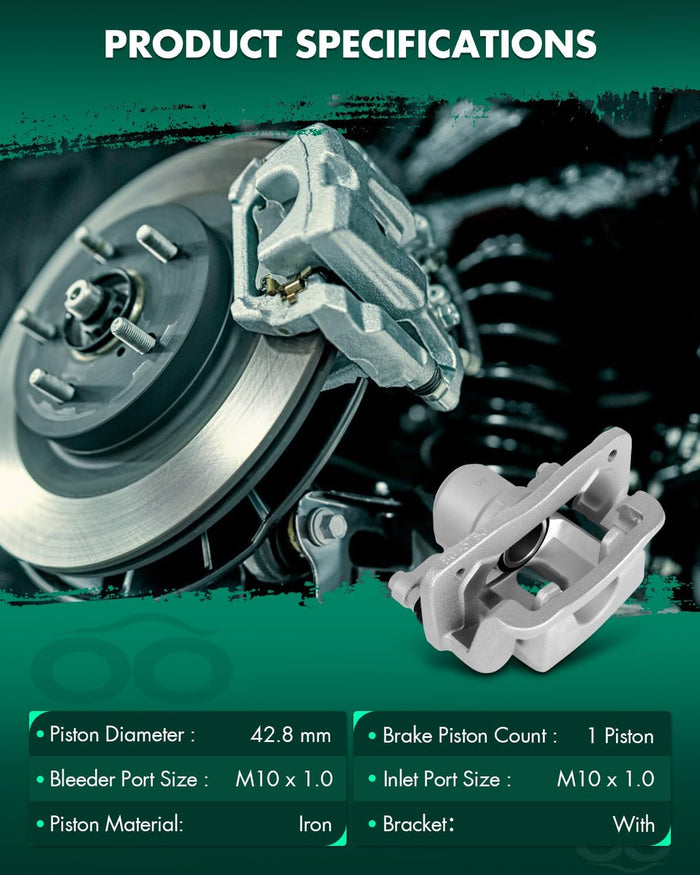 SCITOO 19B6271S 19B6270S Rear Left & Right Disc Brake Calipers Assembly w/Bracket For Kia For Sorento 2014-2018
