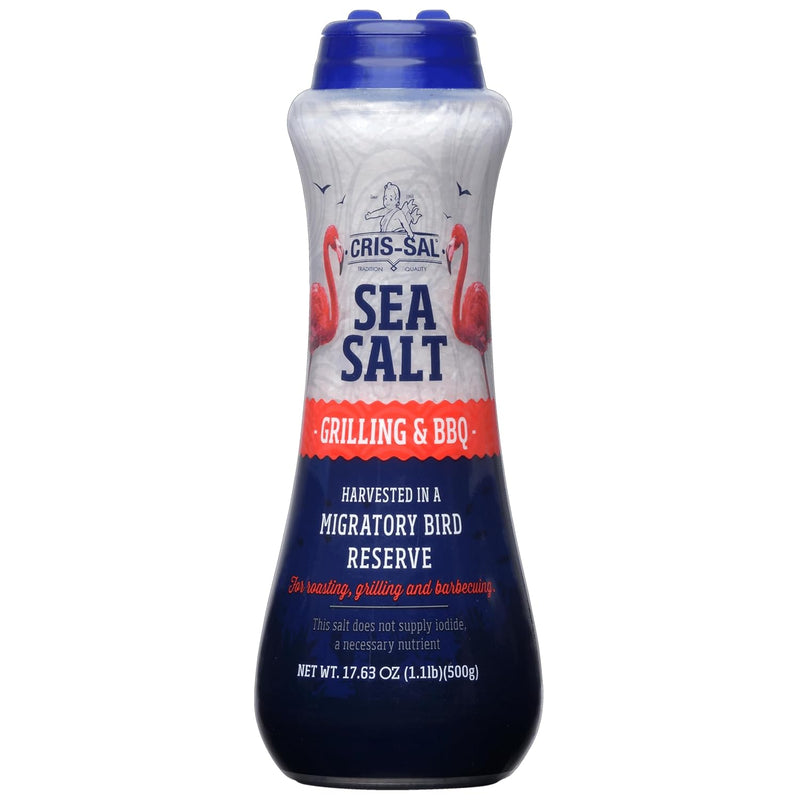 Cris-Sal Gourmet Fine Cristal Sea Salt, Full Flavor Premium Natural Grain, Great for Cooking, Table Seasoning Recipes, Pantry Friendly, 17.63 Oz (Pack of 2)