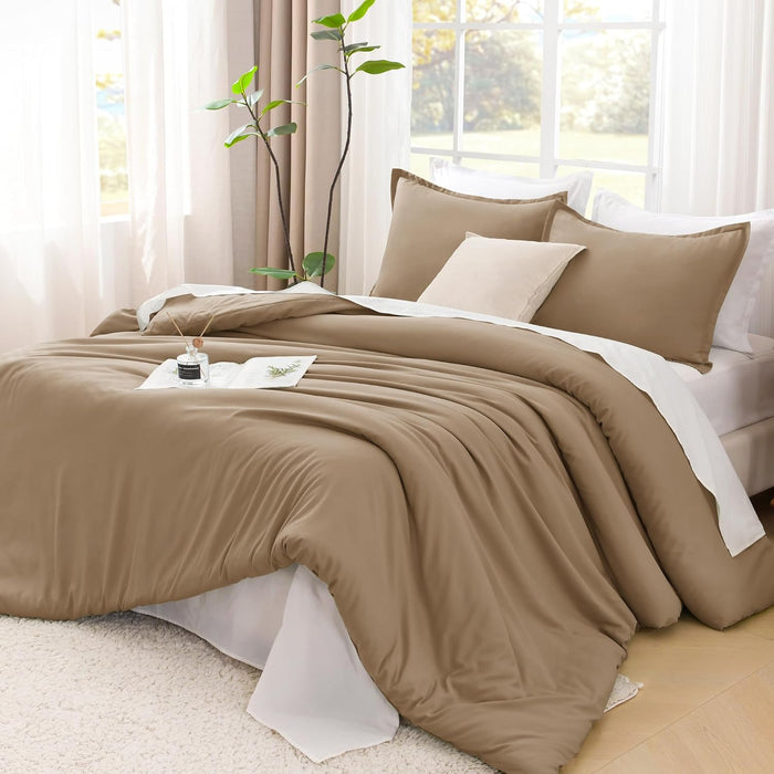 Litanika Comforter Full Size Set Sage Green, 3 Pieces Lightweight Bed Set, Solid Bedding Comforters Sets, Soft All Season Down Alternative Quilt Blanket