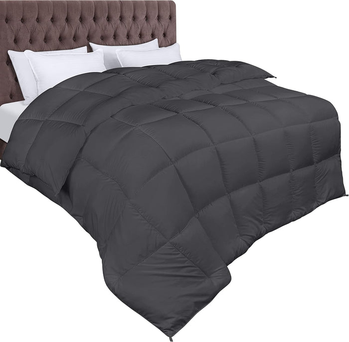 Utopia Bedding Comforter Duvet Insert, Quilted Comforter with Corner Tabs, Box Stitched Down Alternative Comforters King Size (White)