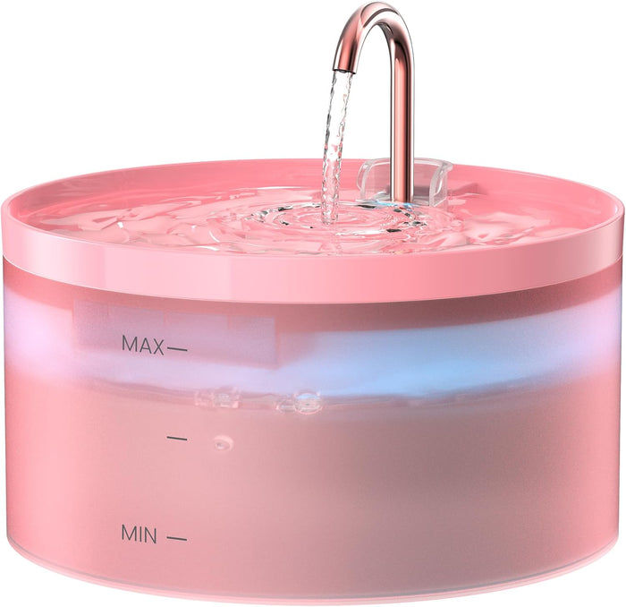 Cat Water Fountain: 108oz/3.2L Cat Fountain Super Silent Pet Drinking Dispenser - Water Fountains for Kitty Indoor - Quiet Pump and Faucet Design - Suitable for Cats and Dogs - BEMOONY