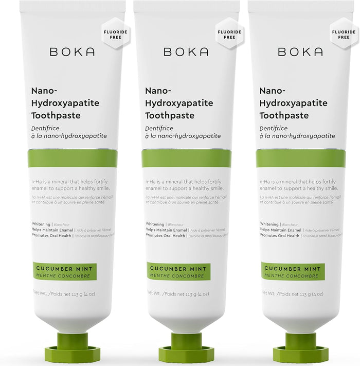 Boka Fluoride Free Toothpaste, Nano Hydroxyapatite Toothpaste, Appropriate for Sensitive Teeth - for Adult, Kids Oral Care - Ela Mint Flavor, 4 Fl Oz 1Pk US Manufactured