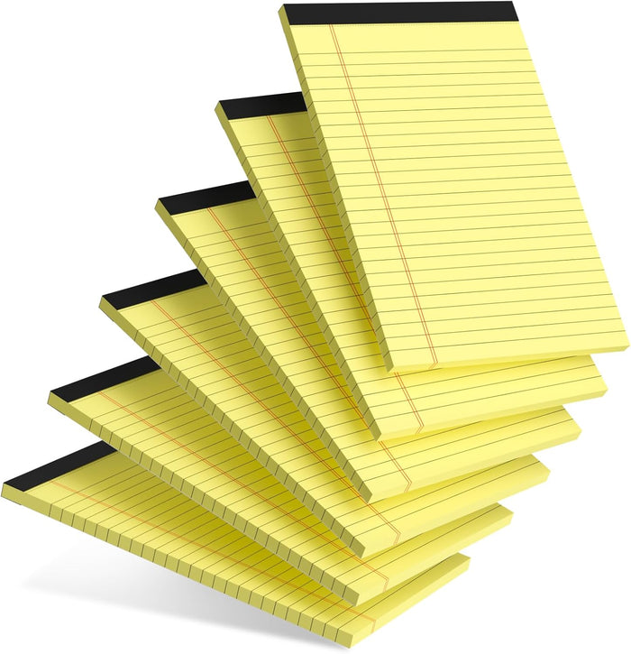 5pcs Small Note Pads 5x8 Notebook College Ruled Legal Pads Color Notepads 5 Pack Study Back Writing Pads 5 x 8 Perforated Narrow Ruled Pads of Paper for School & Office Supplies 30 Sheets/Pack