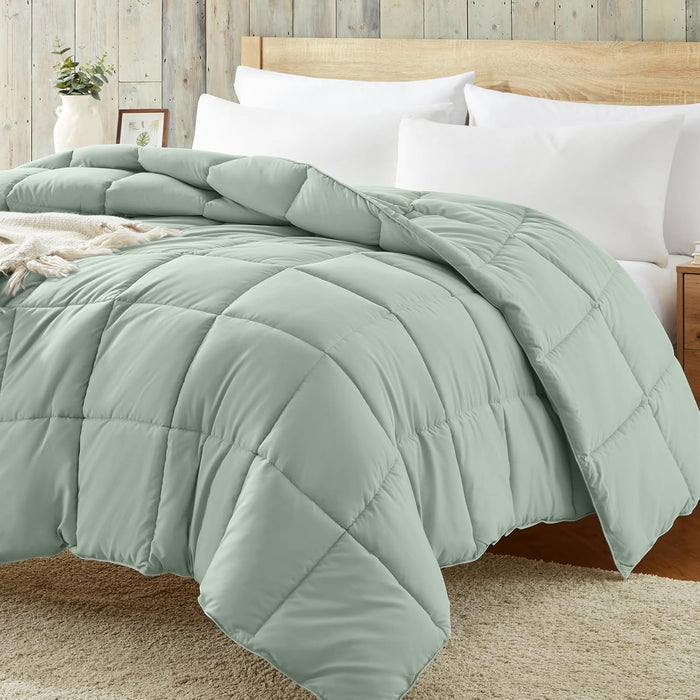 Homelike Moment Comforters Queen Size - Grey Duvet Insert Down Alternative Bed Queen Comforter, Lightweight Bedding Comforters Full Size Quilted Soft All Season Reversible Dark Gray/Light Grey