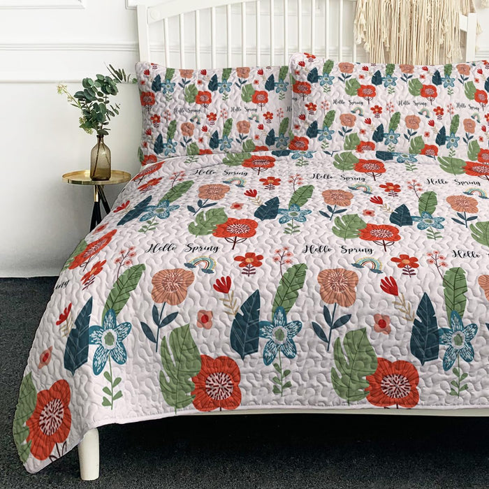 BlessLiving Fall Bedding Full Quilt: Soft Lightweight Autumn Comforter Set - Pumpkin Bedspread Coverlet for Cozy Farmhouse Decor