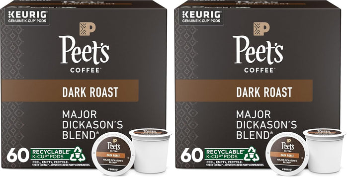 Peet's Coffee, Dark Roast Keurig K-Cup Pods - French Roast 54 Count (1 Box of 54 K-Cup Pods)
