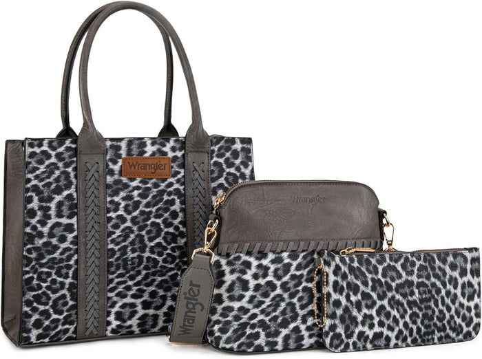 Wrangler 3Pcs Purses for Women Tote Bag Crossbody Handbag Sets with Strap