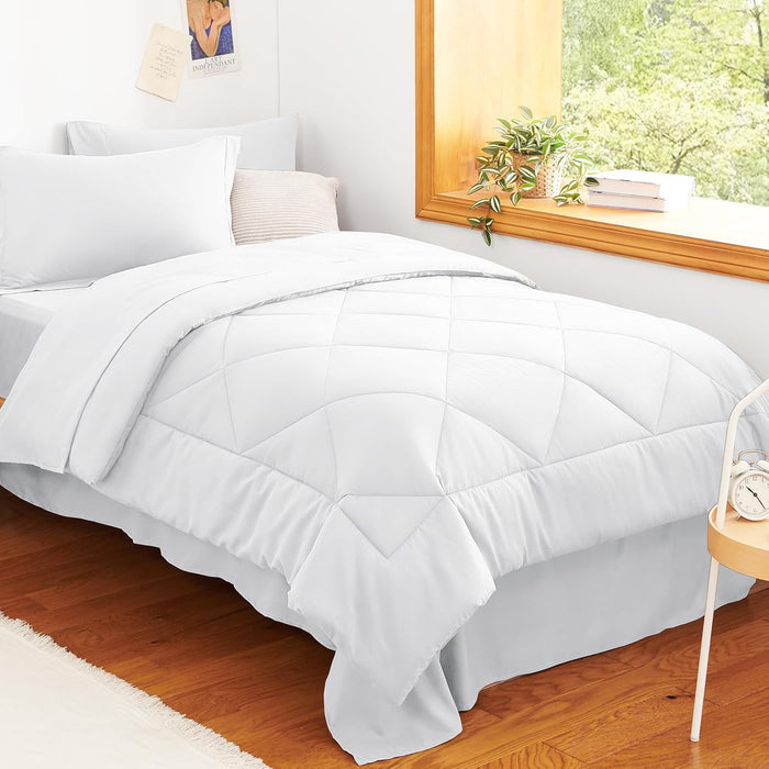 CozyLux Full Size Comforter Sets Sage Green - 7 Pieces Bed in a Bag Full, Luxury Soft Bed Set for All Seasons, Bedding Set with Down Alternative Comforter, Sheets, Pillowcases & Shams
