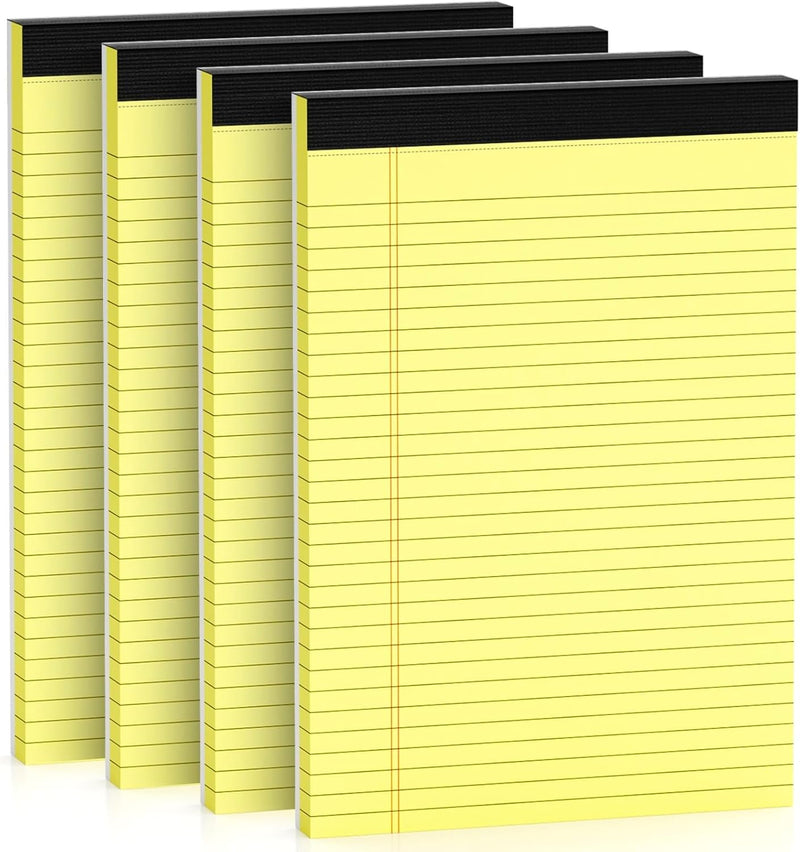 12 Pack Legal Pads 8.5 x 11 Basic Note Pads 8.5 x 11 - Premium Quality 21lb Paper Lined Notepad - Wide Ruled Writing Pads Perfect for Writing and Note-Taking - 30 Sheets per Pad