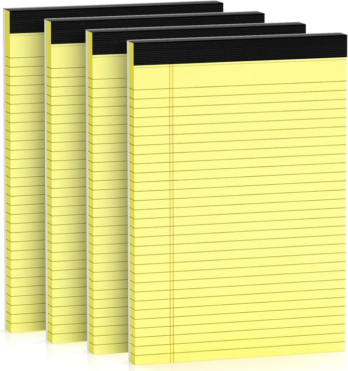 12 Pack Legal Pads 8.5 x 11 Basic Note Pads 8.5 x 11 - Premium Quality 21lb Paper Lined Notepad - Wide Ruled Writing Pads Perfect for Writing and Note-Taking - 30 Sheets per Pad