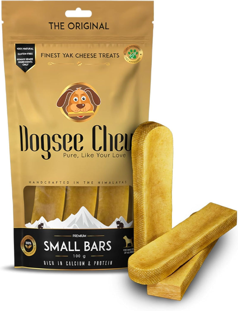 Dogsee Original Yak Cheese Himalayan Dog Chews 1lb (Small- 13 Bars) | 100% All Natural | Dog Treats Small Breed | Dog Chews Long Lasting for Aggressive Chewers | High Protein | Dental Sticks