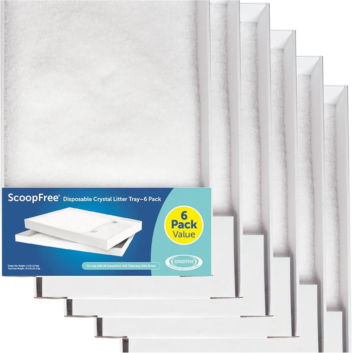 PetSafe ScoopFree Disposable Crystal Cat Litter Tray - Easy Cleaning Box - Refill Tray for Electric Litter Box - Fresh Scent - 4.3 lb Bags - 3 Pack