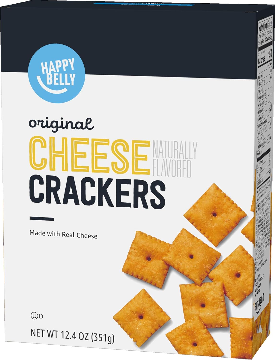 Amazon Brand – Happy Belly White Cheddar Cheese Cracker, 12.4 ounce (Pack of 1)