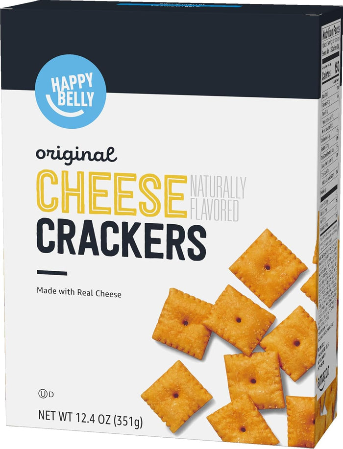Amazon Brand – Happy Belly White Cheddar Cheese Cracker, 12.4 ounce (Pack of 1)