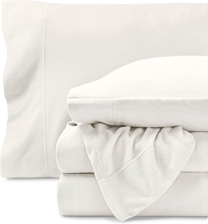 Bare Home Super Soft Fleece Sheet Set - Queen Size - Extra Plush Polar Fleece, No-Pilling Bed Sheets - All Season Cozy Warmth (Queen, Dark Blue)