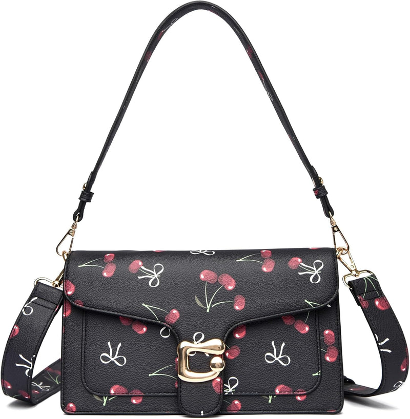 Travistar Crossbody Bags for Women Trendy - Small Cross Body Purse Shoulder Bag Leather Handbags Evening Clutch with 2 Straps