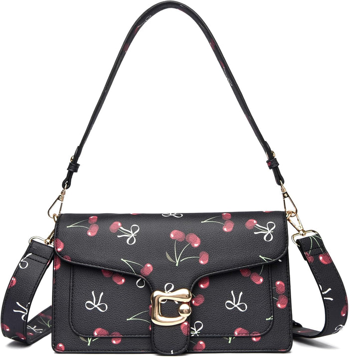 Travistar Crossbody Bags for Women Trendy - Small Cross Body Purse Shoulder Bag Leather Handbags Evening Clutch with 2 Straps
