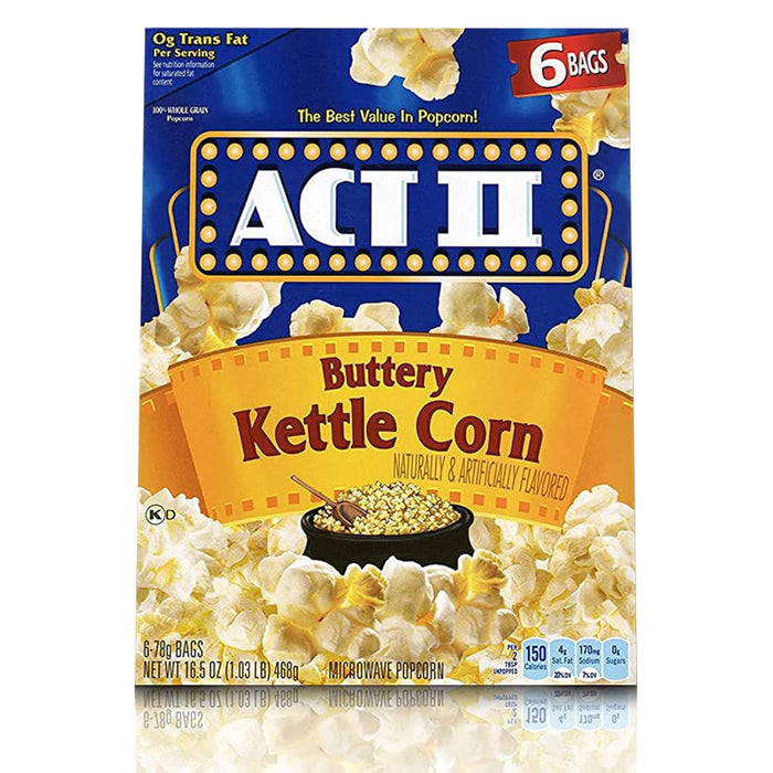 ACT II Butter Lovers Microwave Popcorn, 3-Count 2.75-oz. Bags