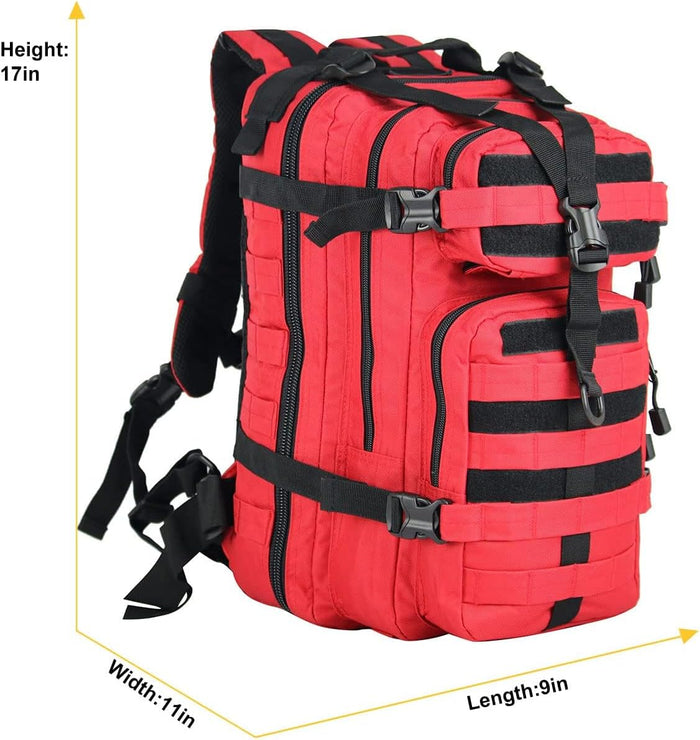Small Military Tactical Backpack 30L Assault Backpack Tactical Bag for Outdoor,Hiking, Camping Travel (RED)