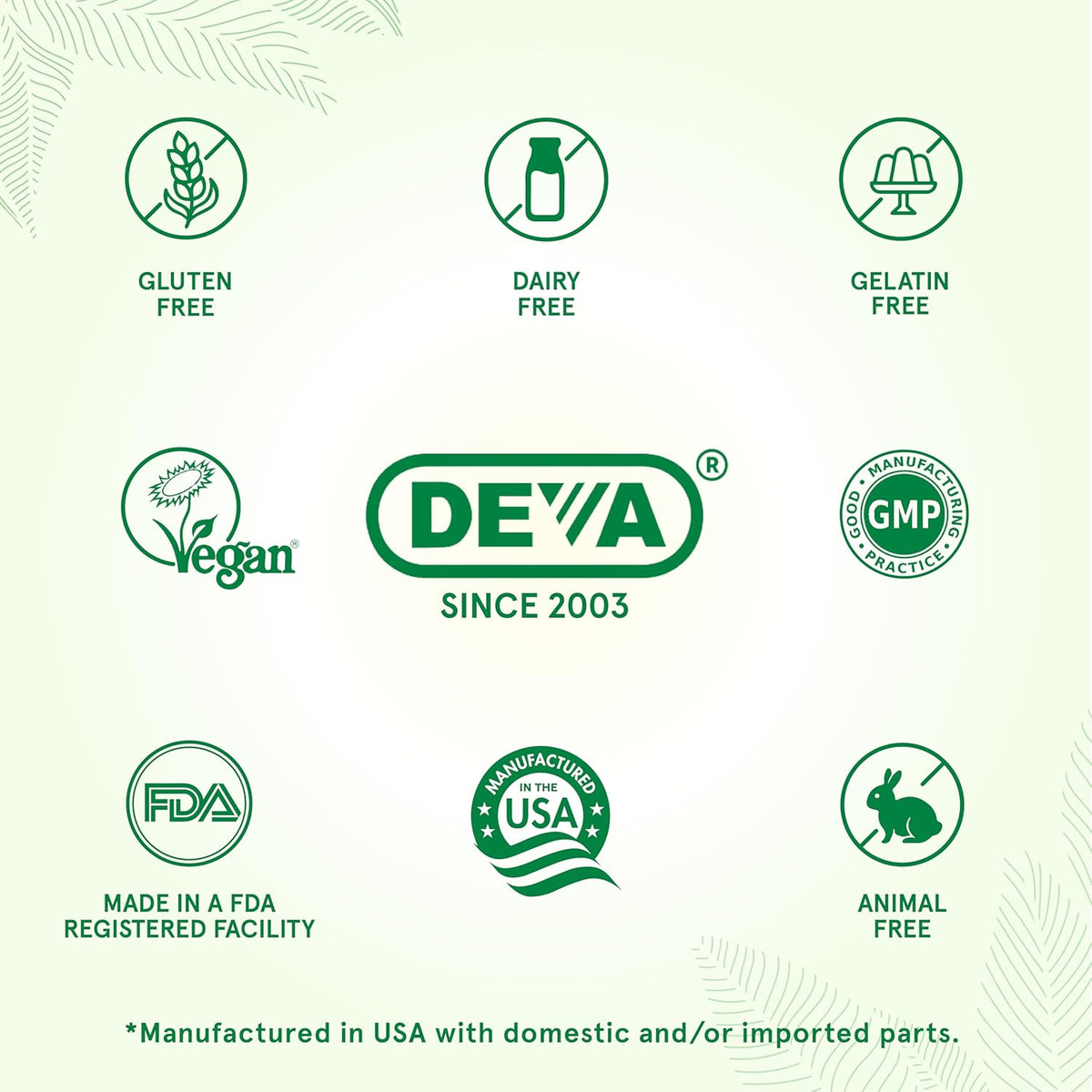 DEVA Vegan Multivitamin and Mineral Supplement - One Daily Vitamin Formula with Greens - Iron Free - 90 Coated Tablets (Pack of 2)
