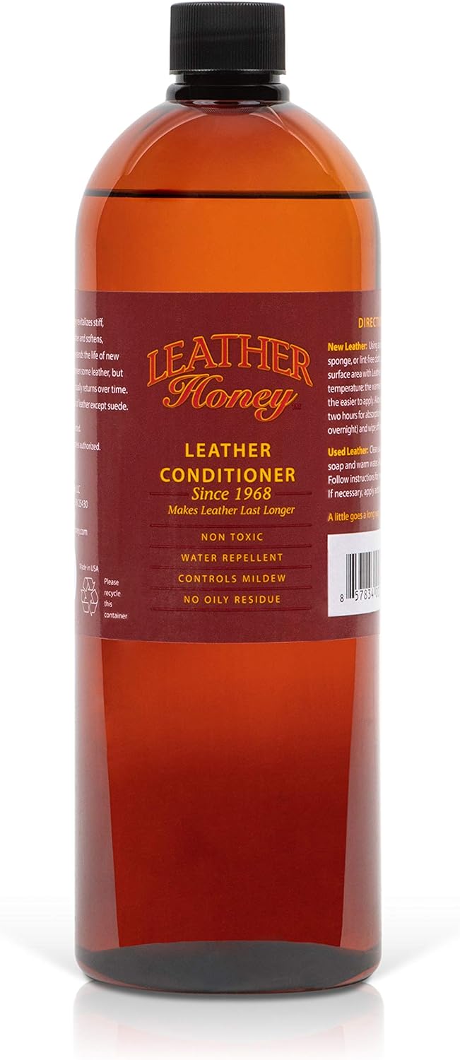 Leather Honey Leather Conditioner, Since 1968. for All Leather Items Including Auto, Furniture, Shoes, Purses and Tack. Non-Toxic and Made in The USA / 8 Fl Oz (Pack of 1)