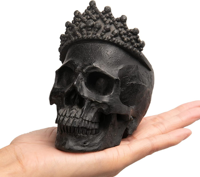 Newman House Studio Halloween Statues No-Evil Skeleton Collectible-Figurines - Realistic Skull Decorations See Speak Hear No Evil Home Decor Set of 3, 2.3L x 4W x 4.3H inch