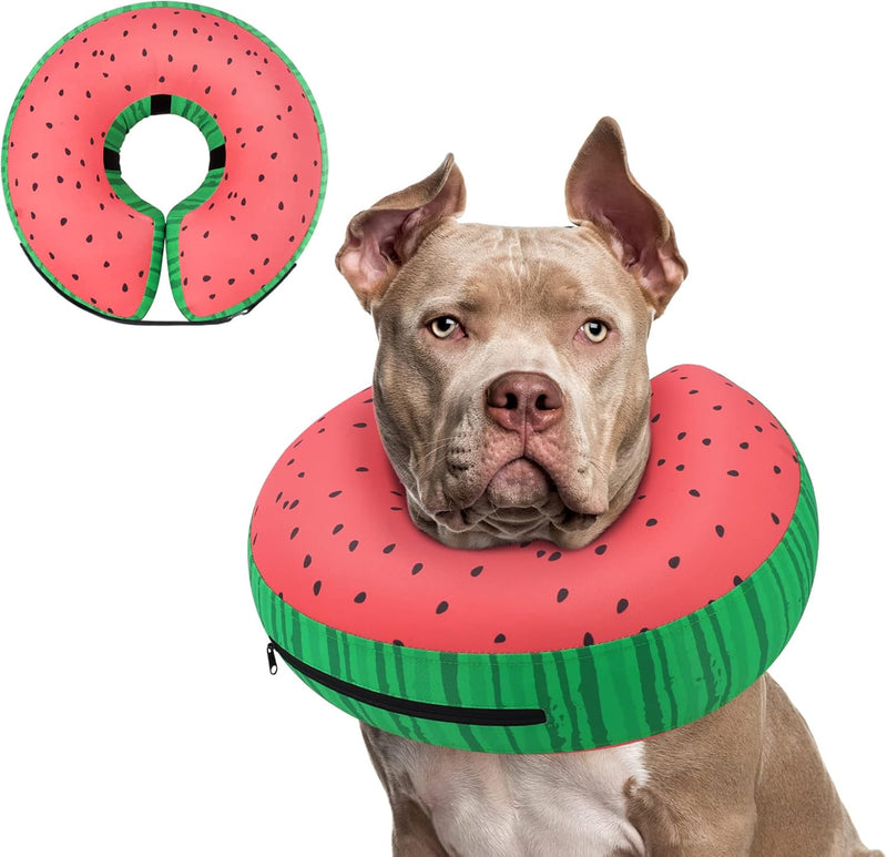 Supet Inflatable Dog Cone Collar Alternative After Surgery, Doggie Neck Donut Collar Recovery ECollar, Soft Dog Cone for Small Medium Large Dogs