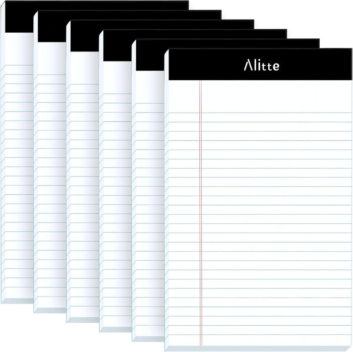 Legal Notepads 5x8, Pack of 12 - Perforated Narrow Ruled Writing Pad - Premium Thick Paper, No Ink Bleeding - Blank Legal Pads For Home, Office, School, Business - 50 Sheets Per Notebook