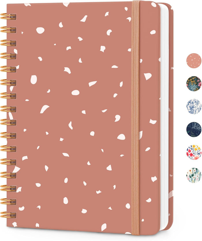 Lined Spiral Journal Notebook, A5 College Ruled Notebook for Journaling, Note-Taking, and Daily Planning, Durable Hardcover with an Elegant Design, Purple