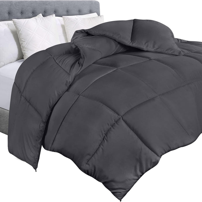 Utopia Bedding Comforter Duvet Insert, Quilted Comforter with Corner Tabs, Box Stitched Down Alternative Comforters King Size (White)
