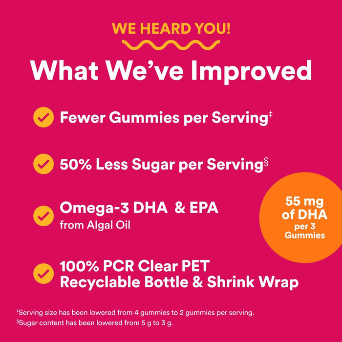 SmartyPants Women's Multivitamin Gummies - Improved Formula: Omega 3 (DHA/EPA), Methylfolate, CoQ10, Vitamin D3, C, Vitamin B12, B6, A, K & Zinc, Inositol, Gluten Free, 90 Count (30 Day Supply)