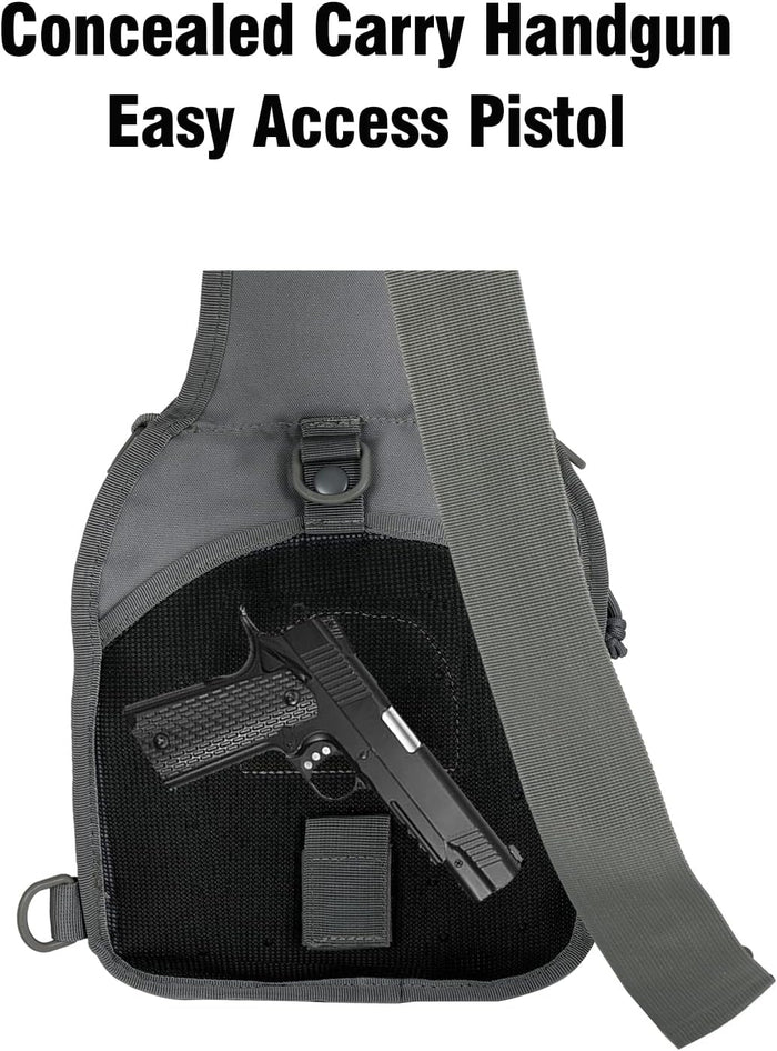 BOMTURN Tactical Backpack-1000D Waterproof Military Backpack/Laser-Cut/CCW Bags Sling Bag Tactical Satchel Shoulder Bag Men
