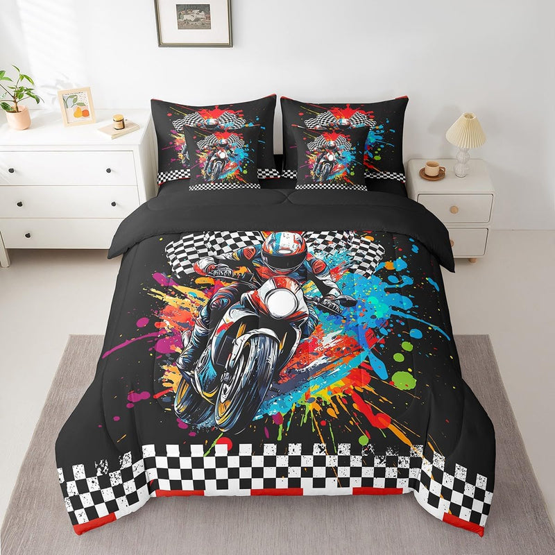 Feelyou Leopard Bed Set for for Kids Boys Girls Twin Size Cheetah 7 Pieces Beeding Set Ultra Soft Animal Print Bed in a Bag with Comforter, Sheets, Pillowcases Safari Room Decor Zebra