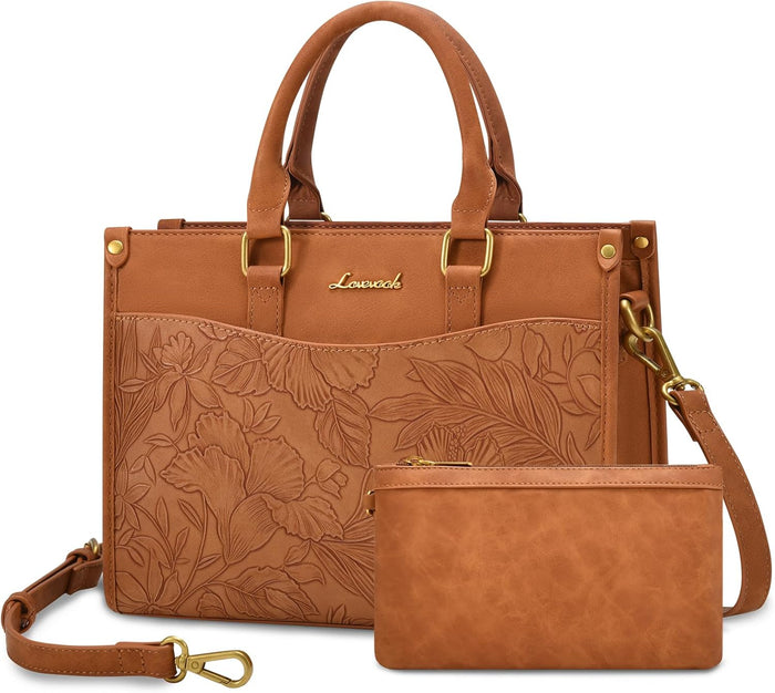 LOVEVOOK Purses and Handbags for Women,Stylish Tote Shoulder Satchel Bag PU Leather Crossbody Top Handle Bags with Zipper