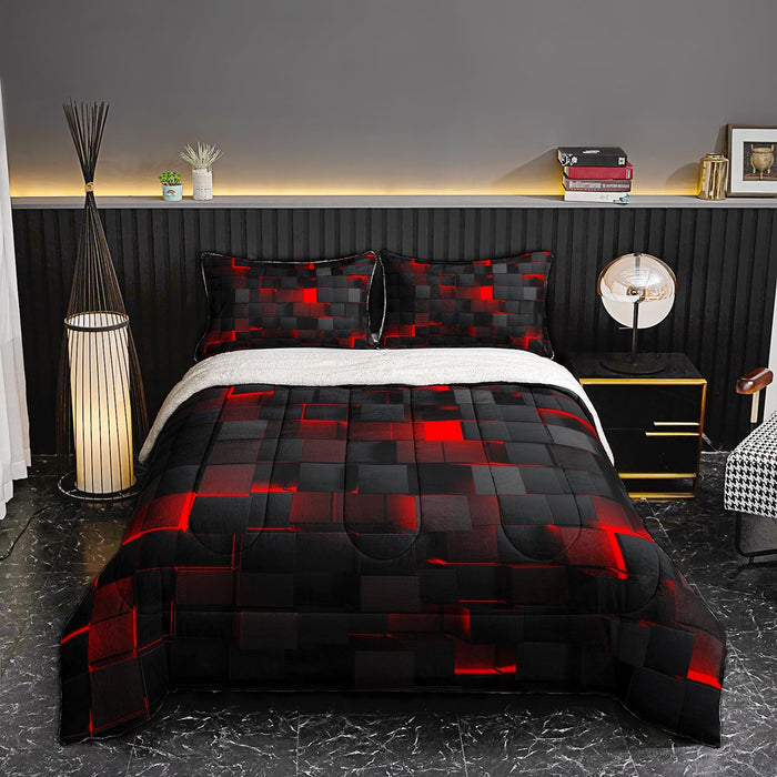 Western Comforter Set Queen Size, Brown Cow Print Faux Leather Patchwork Bedding, Cowboy Ranch Style Quilt, 3 Pcs Bedroom Decor
