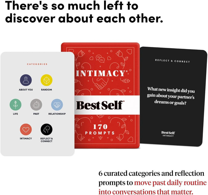 BestSelf Intimacy Deck – 170 Couples Conversation Starters, Romantic Couples Card Game, Fun Couples Game for Adults, Build Emotional Connection & Deeper Bond