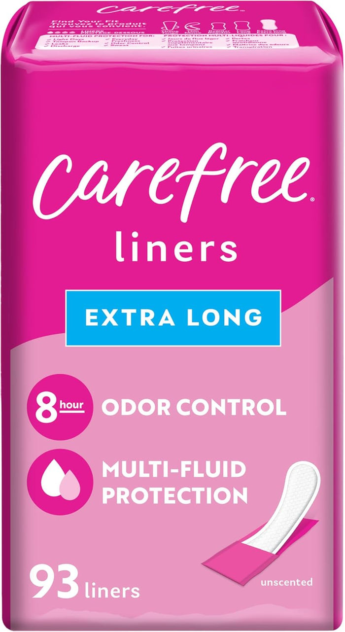Carefree Panty Liners for Women, Regular, Unwrapped, Unscented, 120ct | Pantiliners, Carefree Liners, Daily Liners for Women, Light Periods and Leaks, 8-Hour Odor Control | 120ct (Packaging May Vary)