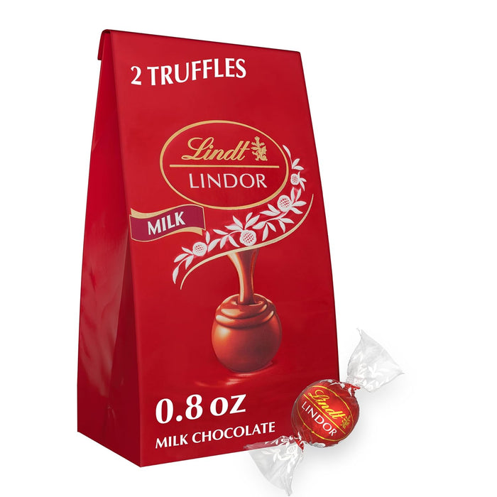 Lindt LINDOR Milk Chocolate Candy Truffles, Milk Chocolate with Melting Truffle Center, 15.2 oz. Bag