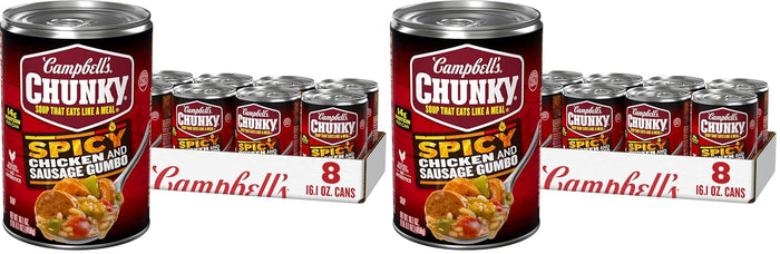 Campbell's Chunky Soup, Spicy Chicken and Sausage Gumbo, 16.1 oz Can (Case of 8)