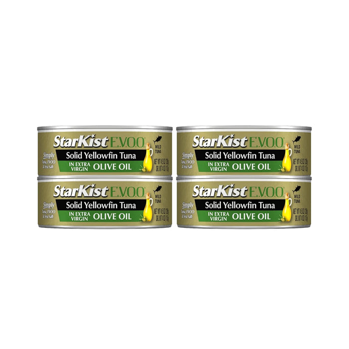 StarKist E.V.O.O. Solid Yellowfin Tuna with Roasted Garlic and Extra Virgin Olive Oil, 4.5 Ounce (Pack of 12)