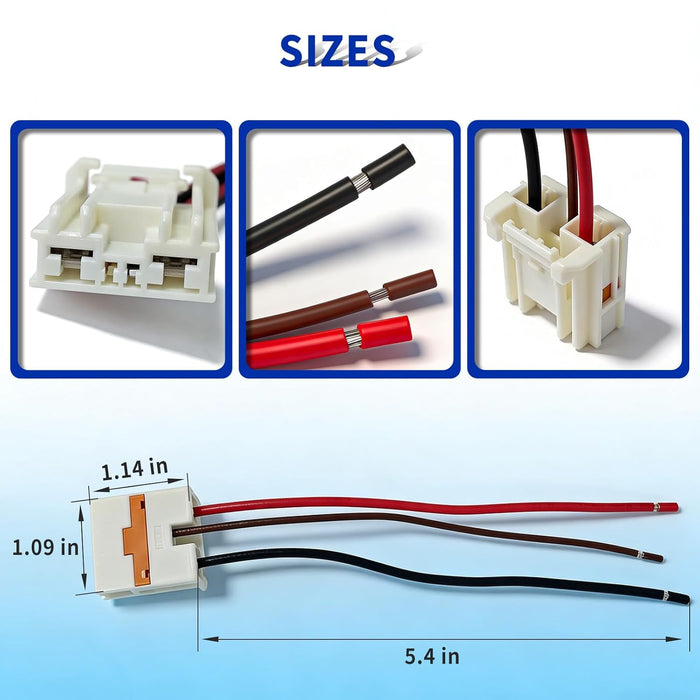 Blower Motor Connector 97113-G2000 Compatible for KIA Forte 2018-2024 Direct Plug Play Replacement Part Located in HVAC Module Behind Glove Box w/ 4" Pigtail