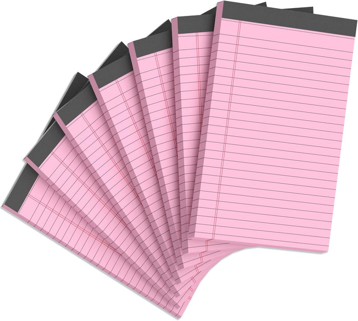 Legal Pads 5x8 Inch Writing Pads for Office Note Pads 5x8 for Work 80 GSM Paper College Ruled Legal Pad To Do List Notepad 30 Sheets 6 Pack Notebook Writing Pad Notepads for Grocery List Shopping List