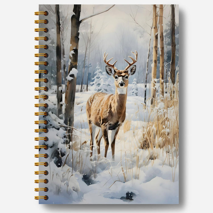 Guymn Winter Christmas Highland Cow Notebook, Gifts for Cow Lovers Journal, Winter Farmhouse Cozy Heifer Hardcover Spiral Notebooks Journals, 5.5x8.3 Inch