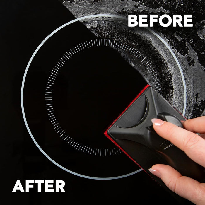 Weiman Cooktop and Stove Top Cleaner Kit - Glass Cook Top Cleaner and Polish 10 oz. Scrubbing Pad, Cleaning Tool, Razor, Scraper
