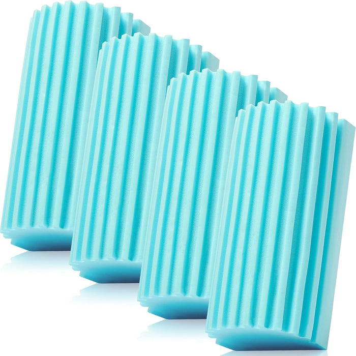 8 Pack Damp Dusting Sponge Duster, Grey Dust Cleaning Sponge, Reusable Household Cleaning Sponge Tool for Blinds, floorboards, Fan Blades, Vents, Glass, Railings, Mirrors