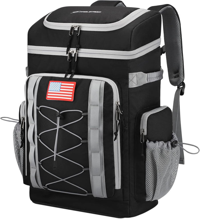 Maelstrom Backpack Cooler,Soft Lightweight Leakproof Tactical Cooler Backpack,35 Can Insulated Cooler Bag,Keeps 35 Cans Hot/Cold for Up to 16 Hours,Waterproof Lunch Bag for Men Women-Khaki